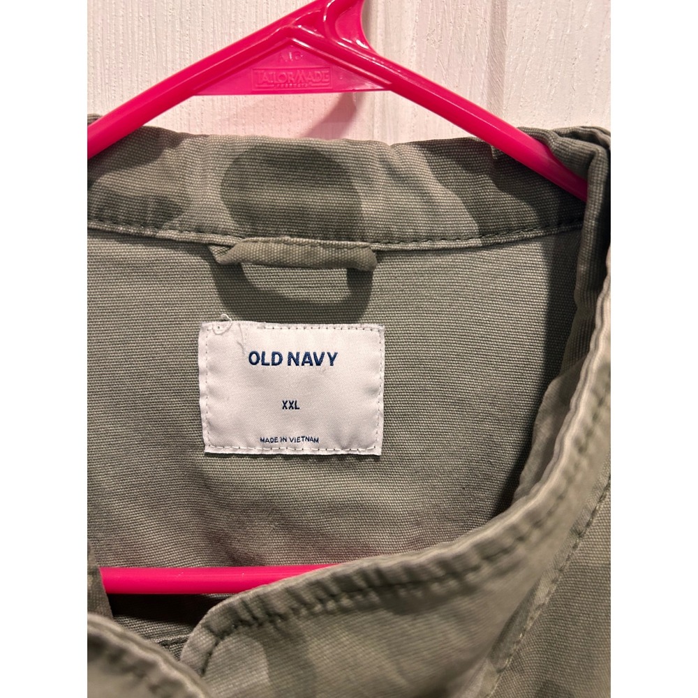 Old Navy Womens XXL Camo Utility Field Jacket Full Zip Drawstring Adjustable - Picture 3 of 9